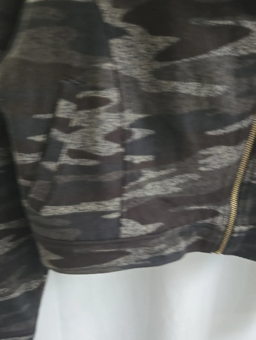 LuLaRoe Black & Gray Camo Moto Jacket - Picture 7 of 11